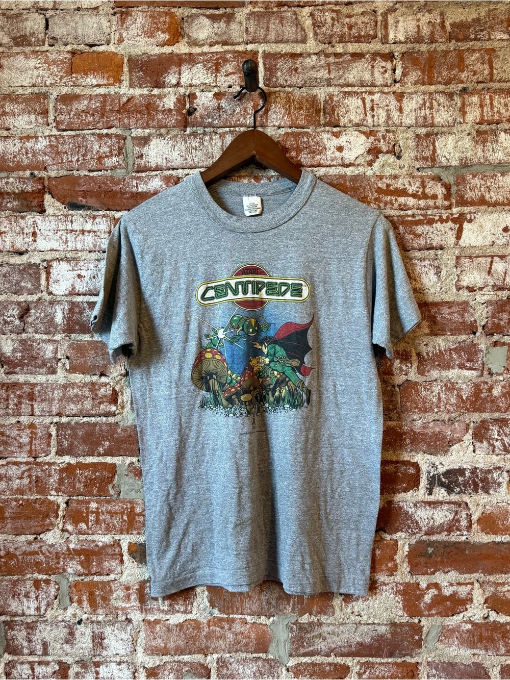 Vintage 1982 Atari Centipede T Shirt Size L USA Made by Wiz Kids Arcade Unisex